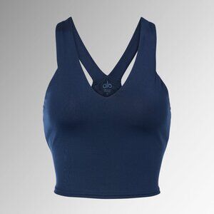 ALO Yoga Airbrush Real Bra Tank size Medium Navy Limited Color Way